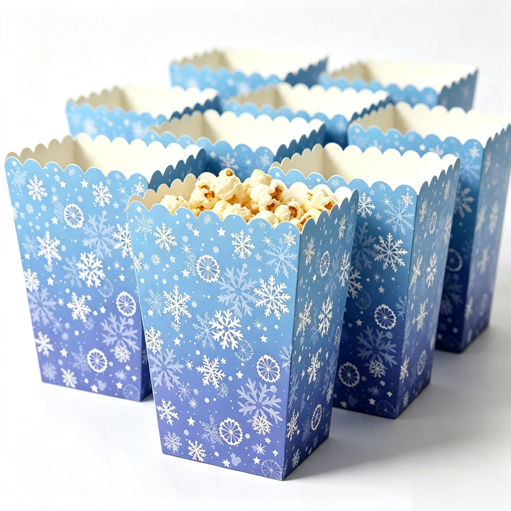 Event Party Box - 10-50 pièces Boîtes à popcorn flocon