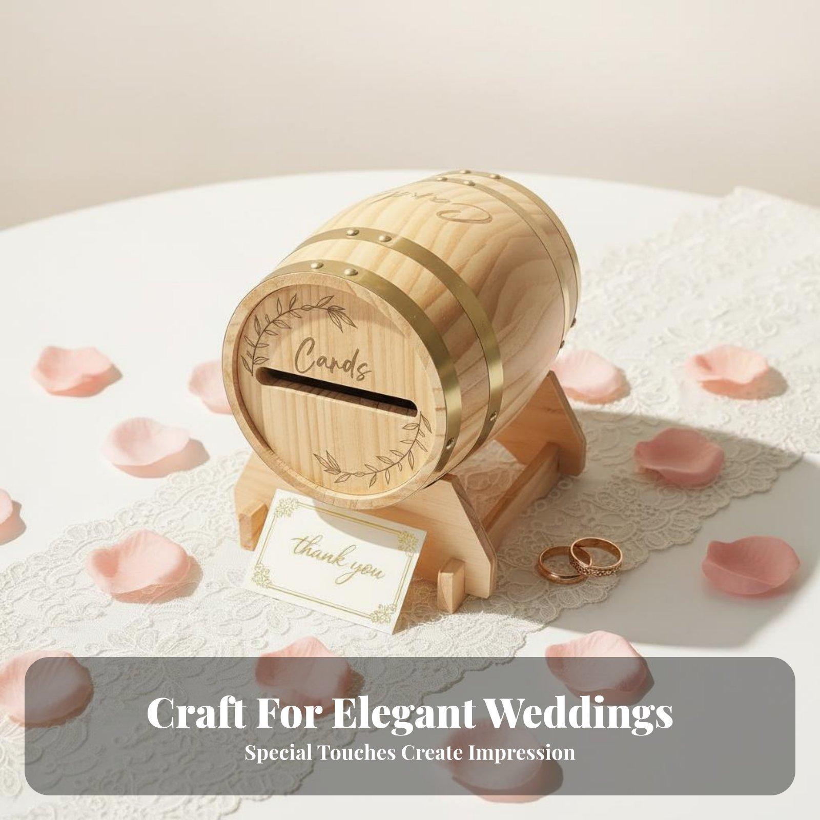 Event Party Box - Grande boîte à cartes en bois