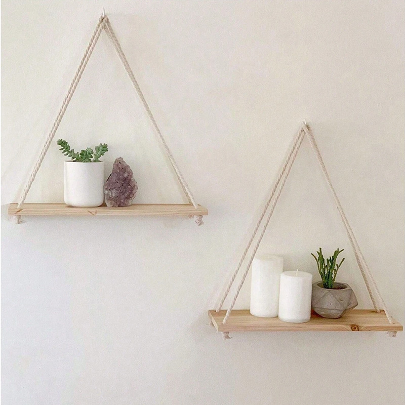 Flower Wall Panel - Balançoire en bois suspendue en corde