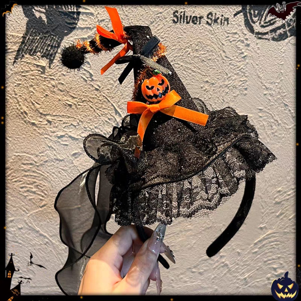 Party Hat Cone - Serre-tête Chapeau de Sorcière Araignée d'Halloween,