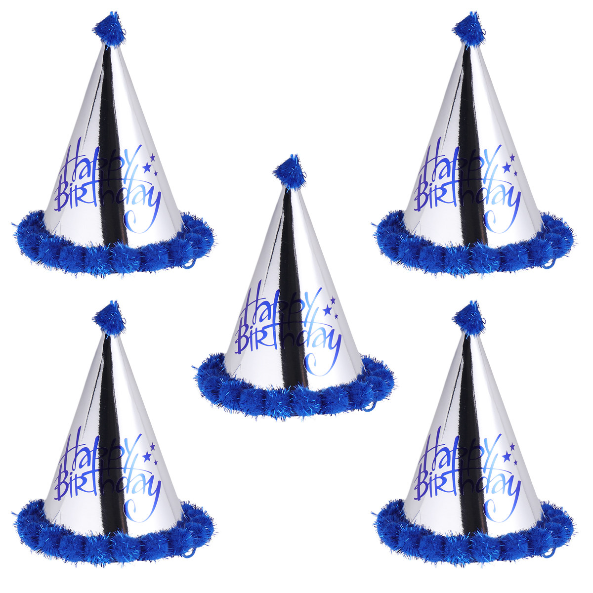 Party Hat Cone - 5 chapeaux d'anniversaire en forme de